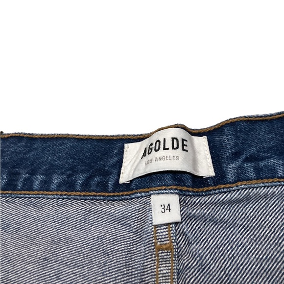 NwT Agolde Riley High Rise Straight Crop Jeans Women’s size 34 in Sphere Blue - Picture 5 of 12